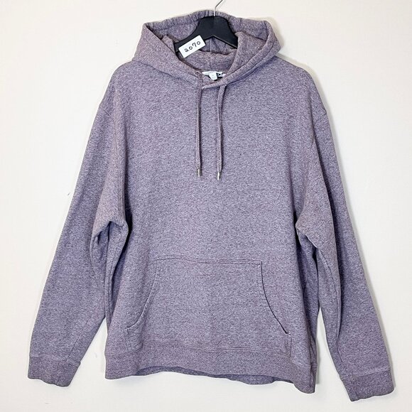 Sunspel Loopback Pullover Hoodie - Men's Size XL - Pink Purple - Picture 1 of 11